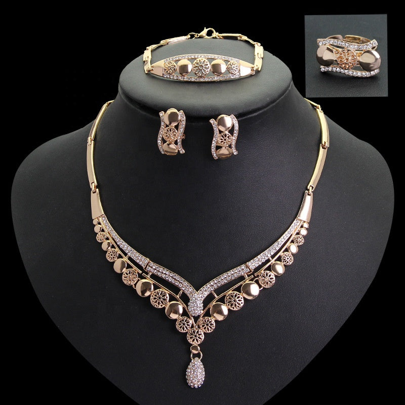 Gold Plated Dubai Jewelry Sets Jewellery Wholesale Jewelry Sets for Women