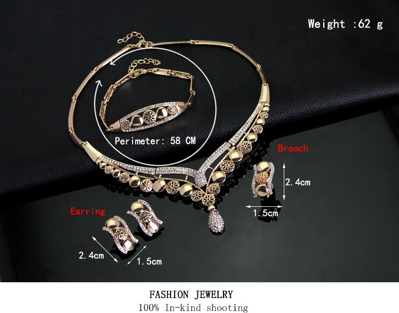 Gold Plated Dubai Jewelry Sets Jewellery Wholesale Jewelry Sets for Women