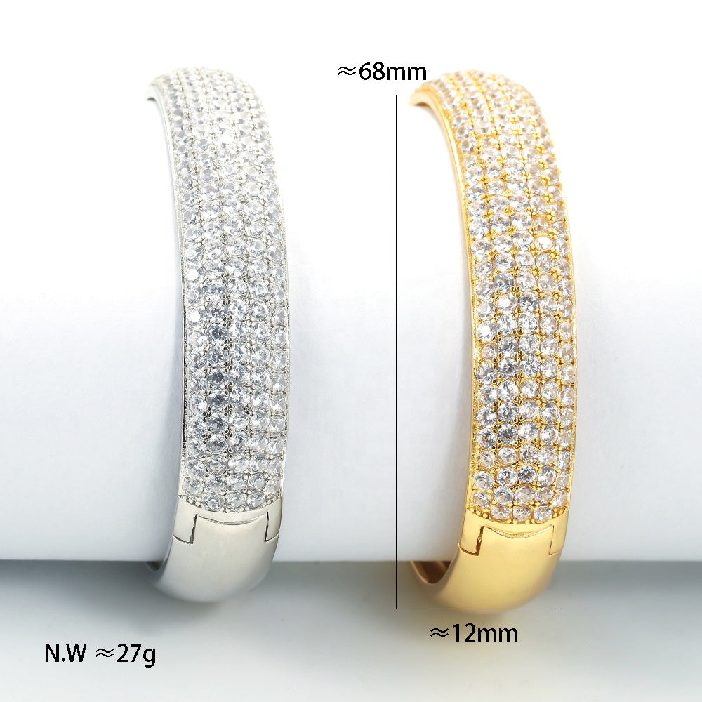 Luxury Bangles Trendy Bracelets Women Gold Plated 18K Jewelry Fashion Ladies