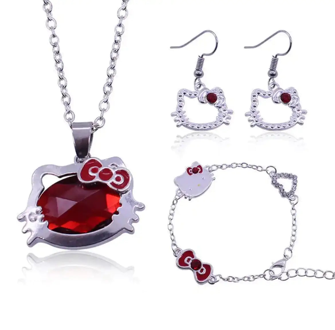 Hello Kitty Red Jewellery Set